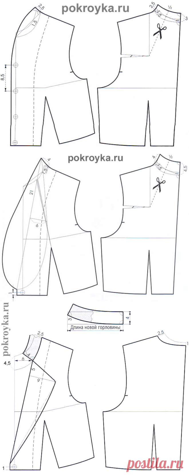 Моделирование воротников-стоек | | pokroyka.ru-уроки кроя и шитья