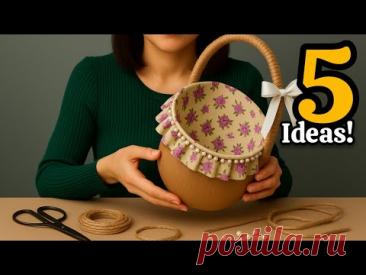 Transforming Cardboard & Plastic bucket ♻️😱 5 GENIUS Recycling Ideas That Will Amaze You!