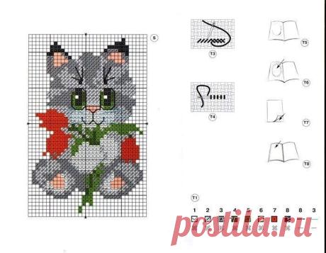 Коты и кошки. ЧАСТЬ 5 / Вышивка / Схемы вышивки крестом