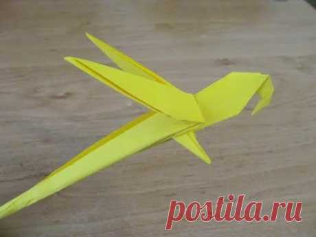 КАК СДЕЛАТЬ ПОПУГАЯ из БУМАГИ ОРИГМИ, PAPER PARROT ORIGAMI БУМАЖНЫЙ ПОПУГАЙ