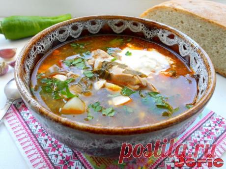 Борщ зеленый с курицей и томатом рецепт с фото