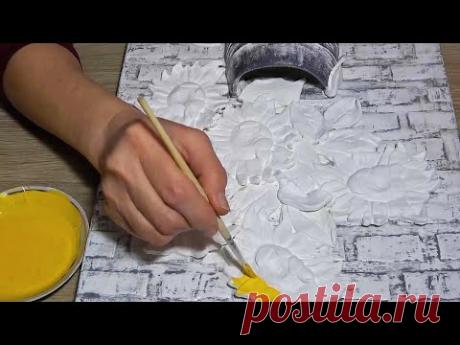 2 ИДЕИ декора для дома и необычная техника покраски, декор своими руками, декор для дома, панно - YouTube