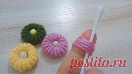 طريقة عمل وردة جميلة جدا / التطريز اليدوي/ Hand Embroidery amazing trick