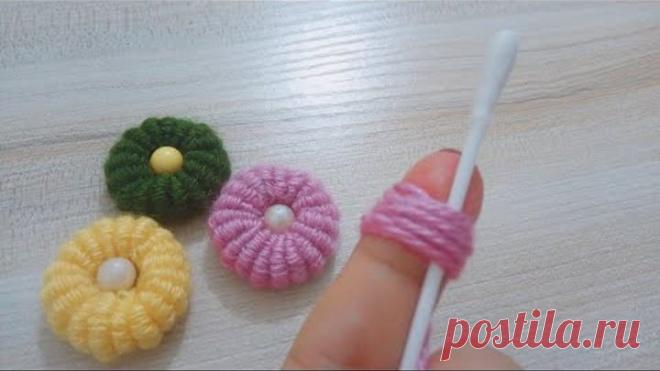 طريقة عمل وردة جميلة جدا / التطريز اليدوي/ Hand Embroidery amazing trick