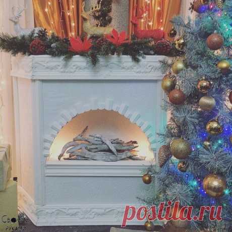 Новогодний камин своими руками.