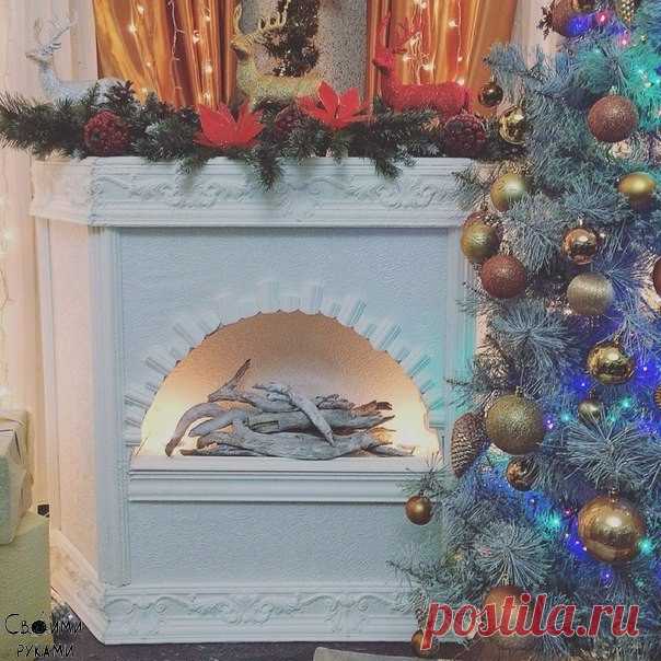 Новогодний камин своими руками.