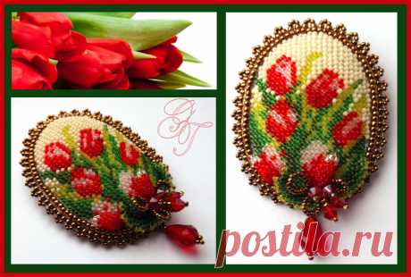 Тюльпанчики | biser.info - всё о бисере и бисерном творчестве
