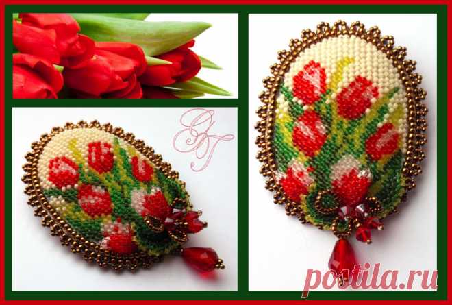 Тюльпанчики | biser.info - всё о бисере и бисерном творчестве