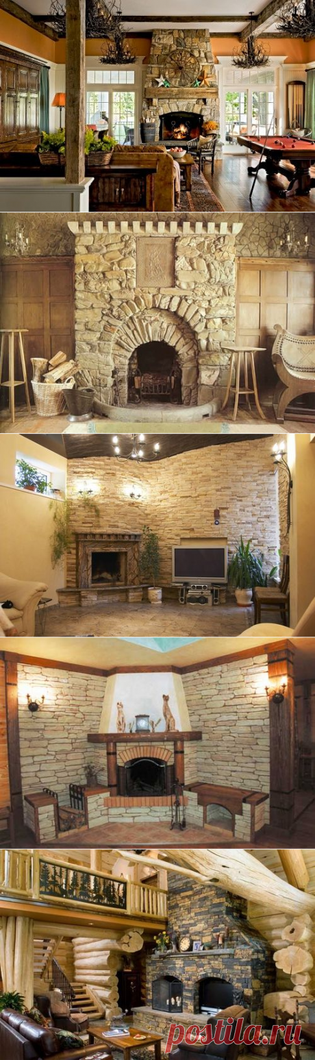 Как своими руками выложить камин из камня: фото и видео порталов в интерьере