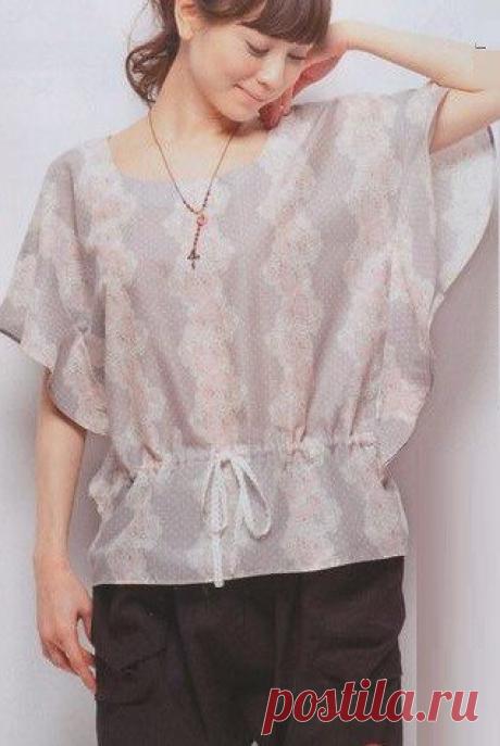 Блузка полупончо / Простые выкройки / ВТОРАЯ УЛИЦА