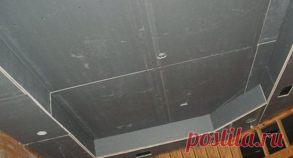 Монтаж потолка из гипсокартона своими руками: видео и фото
