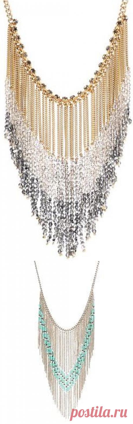 Необычные колье из цепочек / Украшения и бижутерия / Модный сайт о стильной переделке одежды и интерьера