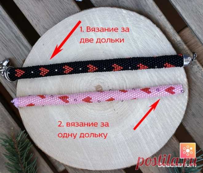 Вязание за одну и две дольки косички: сравнение
