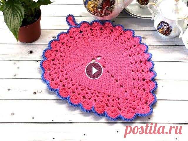 Салфетка - прихватка крючком//Crochet doily//Crochet Tack// Салфетка - прихватка крючком//Crochet doily//Crochet Tack//...