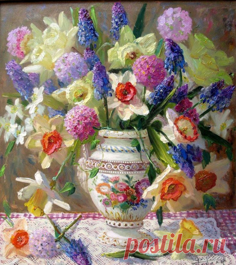 ХУДОЖНИК-ИМПРЕССИОНИСТ ВИКТОР ЗУНДАЛЕВ. ЦВЕТЫ.