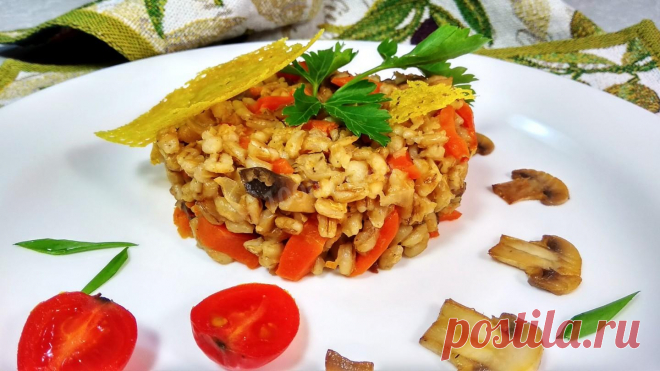 Перловка с грибами в мультиварке рецепт с фото пошагово и видео - 1000.menu
