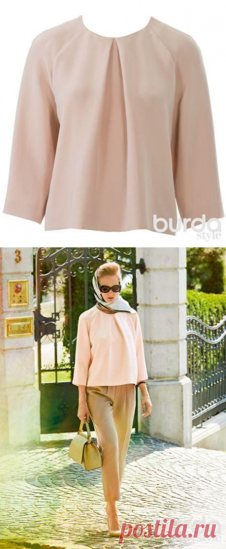 Блуза со встречной складкой / Мастер-классы / Burdastyle