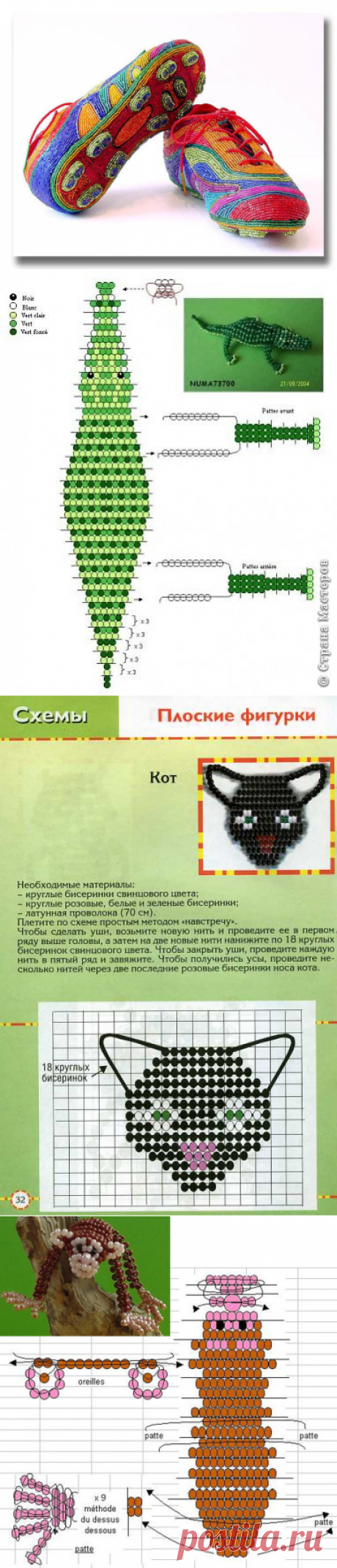 фигурки из бисера схемы - Домашние растения. Цветы.