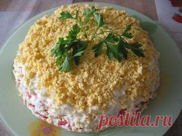 СЛОЕНЫЙ САЛАТ «ИСКУШЕНИЕ»