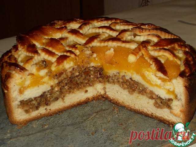 Ореховый пирог с курагой – кулинарный рецепт