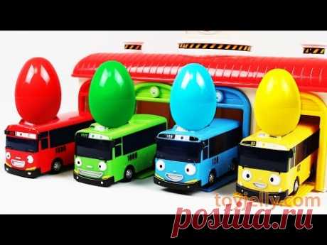 Learn Cars Colors with Tayo Bus Surprise Eggs, Pokemon, PJ Masks Finger Family Song Nursery Rhymes