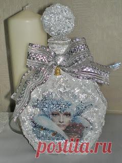 Декупаж на стекле от Ольги Бородкиной