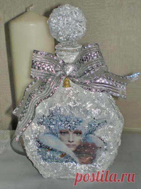 Декупаж на стекле от Ольги Бородкиной