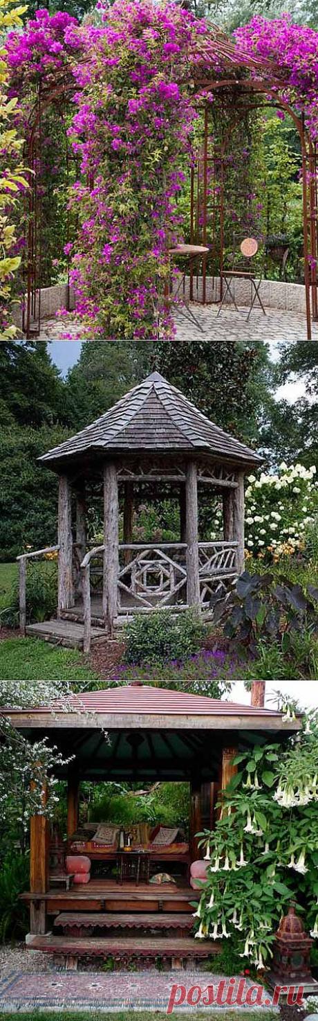 10 красивых беседок для дачи