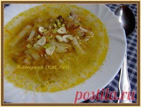 Щи из свежей капусты с солеными огурцами