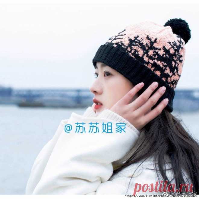 ШАПОЧКА С ЖАККАРДОВЫМ УЗОРОМ. СПИЦЫ