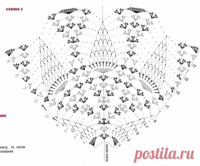 Рукав крючком вязанный сверху