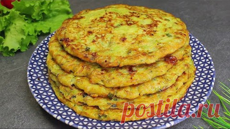 Так готовлю КАБАЧКИ вместо оладий. ВКУСНОТА из кабачков Просто и Быстро! Лепёшки из кабачков