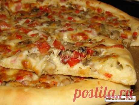 Пицца на белом соусе