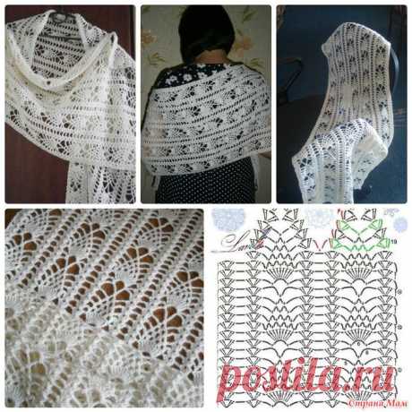 *Палантин в подарок - Все в ажуре... (вязание крючком) - Страна Мам