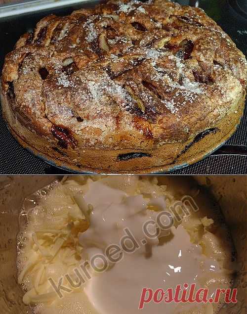 РЕЦЕПТЫ | Яблочный пирог со сливами и корицей на кефире