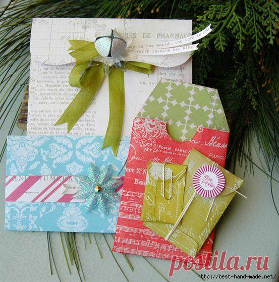 Рукодельные конверты для писем. Идеи, мастер-классы