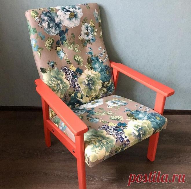 Превратили бабушкино кресло в модное дизайнерское. Покажу, чем вдохновлялась  все?