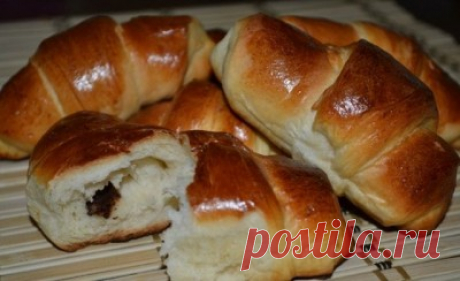 Рогалики с шоколадом : Выпечка сладкая