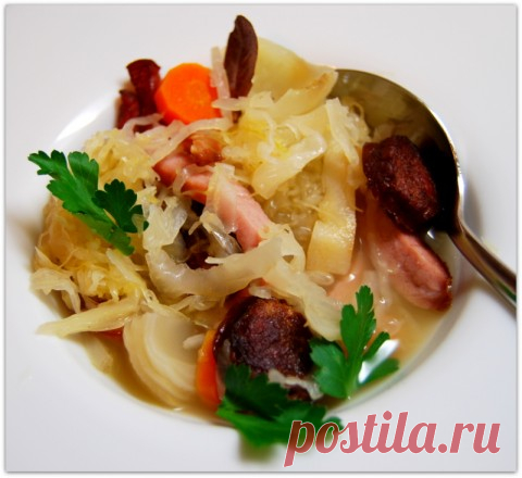 По мотивам "шукрута" или "Щи" приготовленные в духовке)