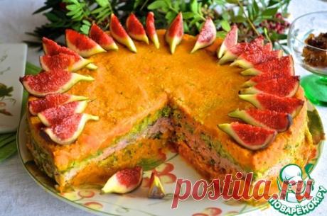 Овощной пирог с индейкой и фруктовым соусом - кулинарный рецепт