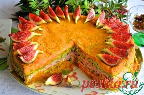 Овощной пирог с индейкой и фруктовым соусом - кулинарный рецепт