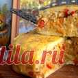 Заливной пирог с капустой и грибами Кулинарный рецепт