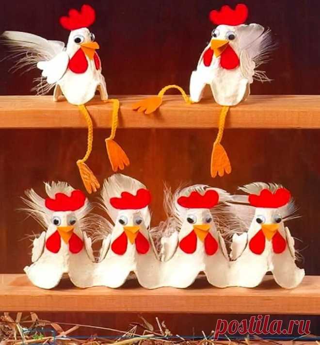 Поделки из яичных лотков (96 фото) - легкие пошаговые мастер-классы для детей и начинающих