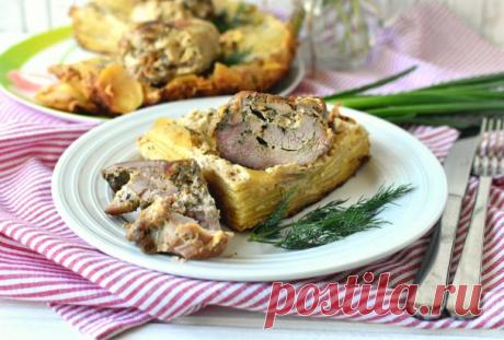 Ароматные рулеты из индейки с картофельным кугелем - пошаговый рецепт с фото на Повар.ру
