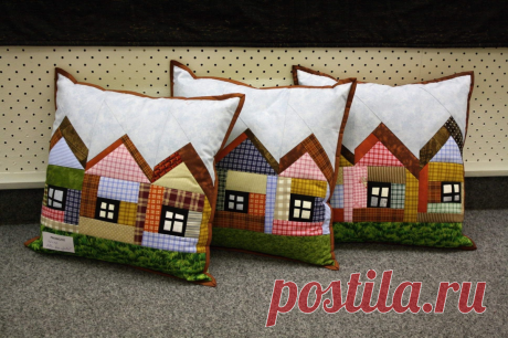 Подушки - домики, вязаные, шитые! Идеи, выкройки, схемы для вязания! | Юлия Жданова | Яндекс Дзен