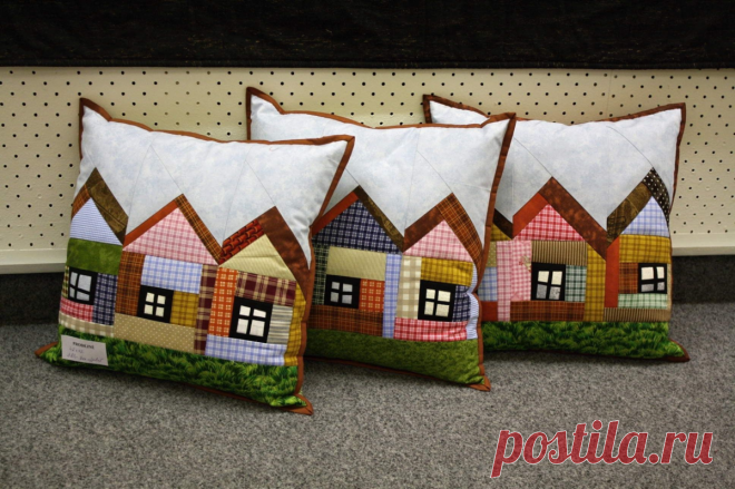 Подушки - домики, вязаные, шитые! Идеи, выкройки, схемы для вязания! | Юлия Жданова | Яндекс Дзен
