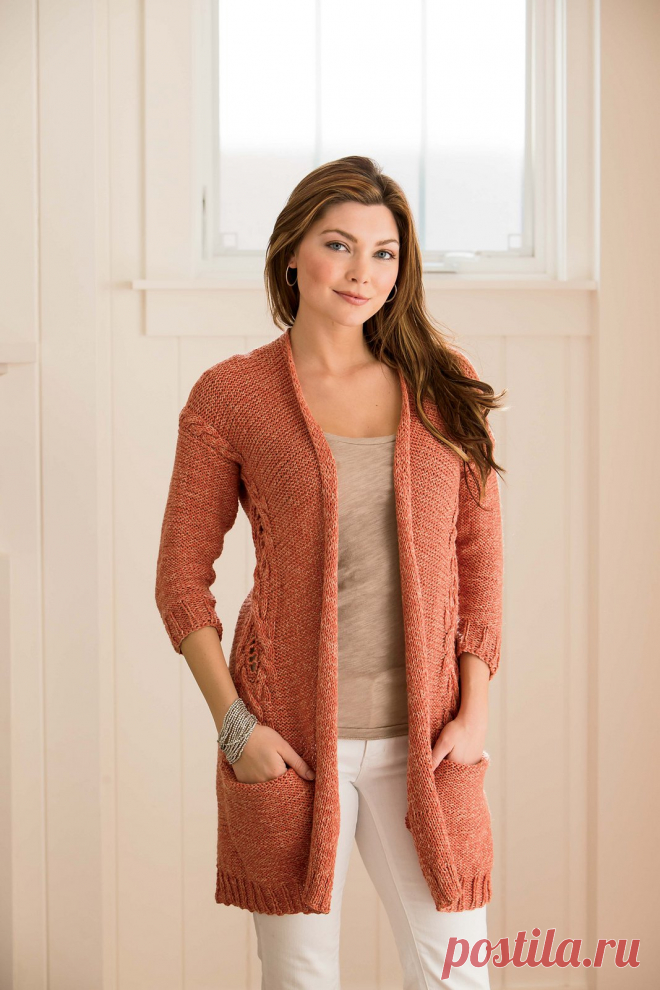 Вязание кардигана Coralline, Interweave knits лето 2014.