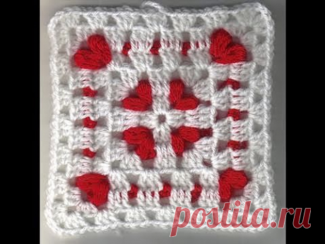 Cornered Hearts: Crochet Friendship Square Project 2011 - YouTube