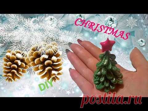 Праздничная ёлочка из полимерной глины/Tutorial polymer clay