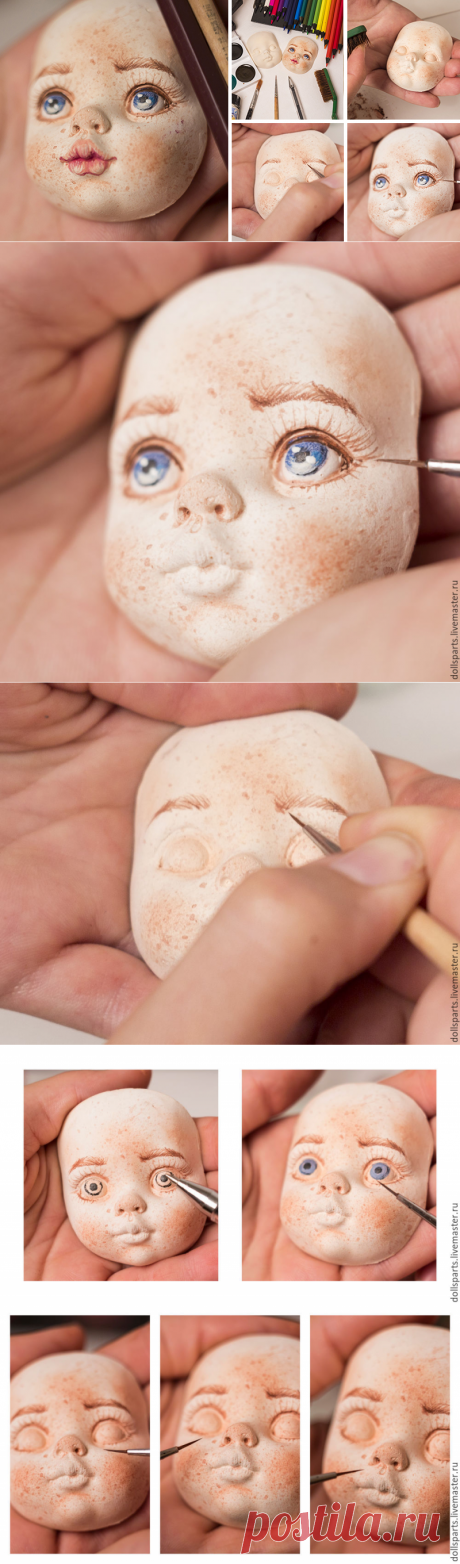 Мастер-класс: роспись кукольного лица - Ярмарка Мастеров - ручная работа, handmade
